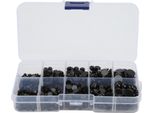760Pcs Nero Occhi Di Bambola Rotonda Multi Dimensioni Confortevole Resina Piatto Indietro Durevole Giocattolo Robusto