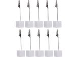 10Pcs Porta Numero Da Tavolo In Legno Blocco Coccodrillo Clip Foto Con Per Memo Ricordi Bianco