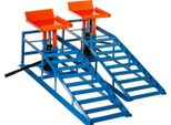 Cata Rampa Carrabile 2X Con Martinetto Idraulico | Capacità Di Carico: 2000 Kg | Regolazione Dell'altezza 230-340Mm| Rampa Per Veicoli Carrabile | Piattaforma Di Sollevamento Con Martinetto Carrabile