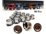 80 Pezzi 32Mm. Cappucci Per Dadi Ruota Copertura Ruota Tappo Cromato Per Camion