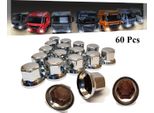 60 Pezzi 32Mm. Cappucci Per Dadi Delle Ruote Copertura Della Ruota Tappo Cromato Per Camion