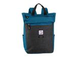 Cityrucksack KANGAROOS, Gr. B/H/T: 25cm x 36,5cm x 17cm, blau (petrol, grau), Nylon, casual, Rucksäcke, Freizeitrucksack Arbeitsrucksack Schulrucksack