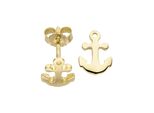 Paar Ohrstecker Jobo "Ohrringe Mit Anker-Motiv", Gelb (Gelbgold 375), Ohrringe, Damen, Gelbgold 375, 375 Gold