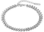 Armband Firetti "Schmuck Geschenk Edelstahl Armschmuck Herzkettengliederung Liebe", Silber (Edelstahlfarben), ArmbäNder, Damen, 23,5Cm, Edelstahl, Armband