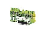 Morsetto Per Conduttore Di Protezione 0,08-4 Qmm Gn-Ge - Morsettiera Di Terra Unipolare 5,2 Mm St 2,5-QUATTRO-PE