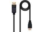 Nanocable 10.15.4301-L150 - Cavo Convertitore Da Displayport A Hdmi, Displayport/Spina - Hdmi/Spina, Nero, 1,5 M