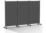 Schermo Jopassy Con Rotelle 3 Pezzi Antracite 263X181 Cm Divisorio Pieghevole Parete Divisoria Per Esterni Schermo Privacy Per Giardino Divisorio Per Ambienti