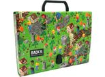 Cartella A4 4,5 Cm Con Maniglia 7A61 Game Pixels City Backup Derform