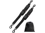 Set Di 2 Cinghie Di Fissaggio Con Cricchetti - Cinghie Di Fissaggio Per Imbarcazioni, 5,08X60,96Cm - Cinghie Di Sicurezza Per Il Trasporto, Nero
