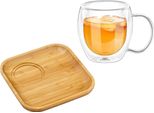 Set Da Portata Wilmax Piatto In Bambù 17,5 Cm E Bicchiere Da Tè 500 Ml WL-771116/A-888749/A