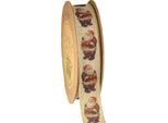 Nastro Natalizio Rustico Con Babbo Natale 25 Mm X 15 M