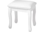 Sgabello Da Toilette Aiorber, Sgabello Moderno Imbottito, Sgabello Per Pianoforte, Pouf, Legno Massiccio, Elevato Comfort Di Seduta, Antiscivolo, Versatile, Bianco