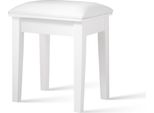 Sgabello Da Toilette Aiorber, Sgabello Moderno Imbottito, Sgabello Per Pianoforte, Pouf, Legno Massiccio, Elevato Comfort Di Seduta, Antiscivolo, Versatile, Bianco