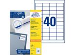 Avery - Etiketten - Weiß - A4 (210 X 297 Mm) - 100 Stck. 40) (3657)