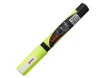Uni-Ball Pennarello A Gesso PWE-3MS, Giallo Neon, Punta Rotonda