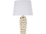 Mauro Ferretti Lampada Da Tavolo Glam-Weltraum E27 Ø 33X53 Cm Oro Bianco