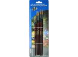 Pennelli Artistici Con Setole Sintetiche Tonde 6 Pz Linea Flamingo