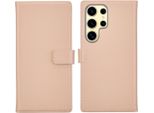 Custodia Per Samsung Galaxy S25 Ultra - Vera Pelle - Custodia Selencia Flip Flap - Rosa Chiaro