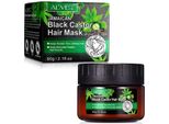 Maschera Per Capelli All'olio Di Ricino Nero Aliver - 60 G