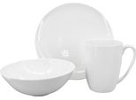 Set Da Colazione In Porcellana Luna (Piatto, Ciotola, Tazza), Bianco