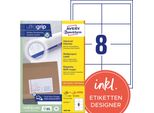 Avery Zweckform Universal - Etichette Di Carta Autoadesive Permanenti - Bianco - 97 X 67,7 Mm - 1600 Etichette (200 Fogli X 8) (3660-200)