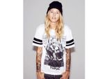 Mister Tee Camicia Femminile Donna 2Pac Stripes Tee Bianco-Xs