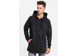 Urban Classics Uomo Felpa Con Cappuccio Lungo Nero - S