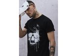 Mister Tee Maglietta Waterpaint Skull Tee Nero-Xs