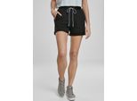Urban Classics - Pantaloncini Da Donna In Spugna Nera - Xs