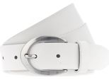 Vanzetti Pelle Cintura Neon Booster 30Mm Full Leather Belt W75 White Bianco