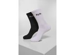 Mister Tee Accessories MT2044 | Hi - Bye Socks Short 2-Pack Socks - Colore: Nero/Bianco - Taglia: 47-50