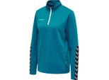 Hummel Authentic Felpa Con Mezza Zip Damen, Evergreen, L