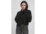 Urban Classics Donna Maglione Oversize A Collo Alto In Piuma Nero - Xs