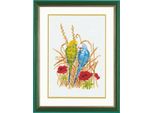 Eva Rosenstand Set Punto Croce "Budgie"", Schema Di Conteggio, 30X40Cm"
