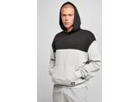 Urban Classics Uomo Upper Block Hoody Lightasphalt/Nero - L