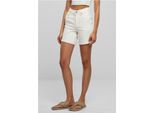 Urban Classics Ladies Organic Stretch Denim 5 Pocket Shorts Offwhite Raw - 31