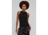 Urban Classics Donna Racer Back Rib Top Nero - L