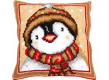 Kit Punto Croce Timbrato Vervaco Cuscino "Pinguino"", 40X40Cm"
