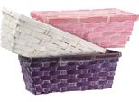 Set Di Cesti Quadrati Viola/Bianco/Rosa 6 Pezzi Per La Decorazione Della Primavera