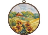 Hobbyjobby Kit Punto Croce Contato Con Cerchio "Collina D'oro"", 19X19Cm"