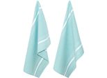 Geschirrtuch PAD Rene, grün (mint), H:1cm L:70cm T:50cm, 100% Baumwolle, Geschirrtücher