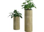 Portapiante LüTtich Set Di 2 Portafiori Set Di Portavasi Per Piante In 2 Misure Metallo Nero/Oro [It.Casa]