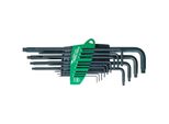Wiha 24312 - Chiave A L-Torx - T10,T15,T20,T25,T27,T30,T40,T5,T50,T6,T7,T8,T9 - Nero - Acciaio Al Cromo Vanadio - Art