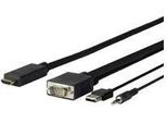 Vivolink Pro Vga + Audio A Hdmi 5M 5M Hdmi Vga (D-Sub) + 3,5 Mm + Usb A Nero (PROVGAHDMI5)