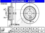 2X Disco Freno Ate 24.0110-0398.1 Per Hyundai I20 Hatchback (Gb Ib) 44 0Mm
