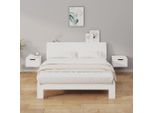 The Living Store Comodini Da Parete 2 Pz. Bianco 34X30X20 Cm