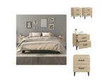 Vidaxl Comodini 2 Pezzi Rovere Sonoma 40X35X47,5 Cm - Comodini