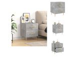 Vidaxl Comodino Grigio Cemento 40X35X47,5 Cm Materiale Legno - Comodini