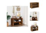 Vidaxl Portascarpe In Rovere Affumicato 75X35X45 Cm In Legno - Portascarpe E Armadietti