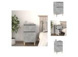 Vidaxl Comodino Grigio Cemento 40X35X70 Cm - Comodini